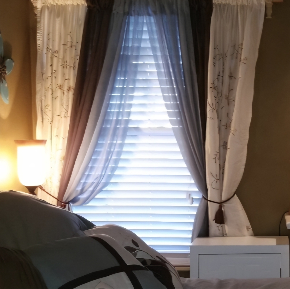 Elegant Floral Embroidered Curtain